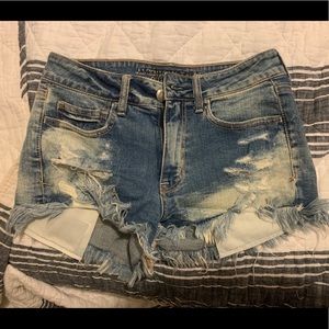 American eagle frayed shorts